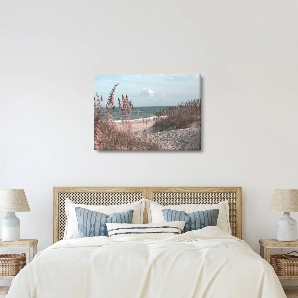 Obraz - Różowa plaża (70x50 cm)