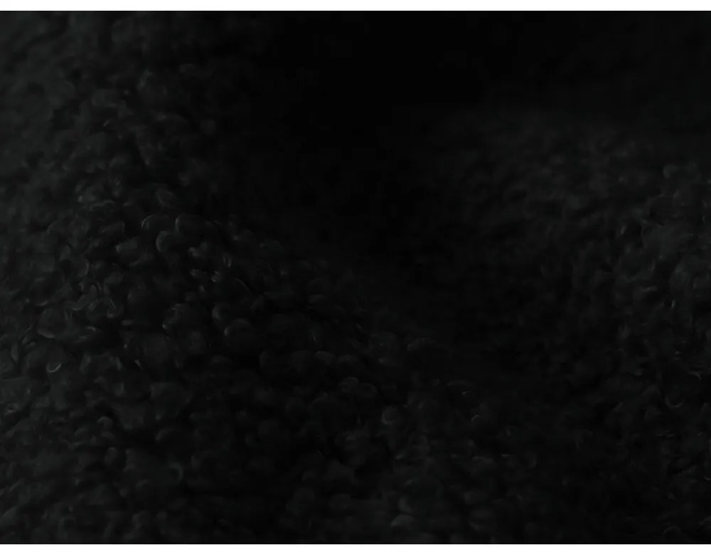 Czarna rozkładana sofa z materiału bouclé 255 cm Milu – Makamii