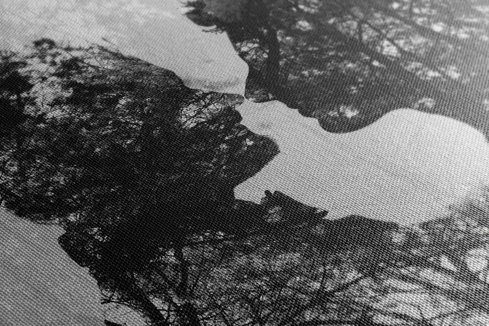 Obraz miłości w wersji czarno-białej