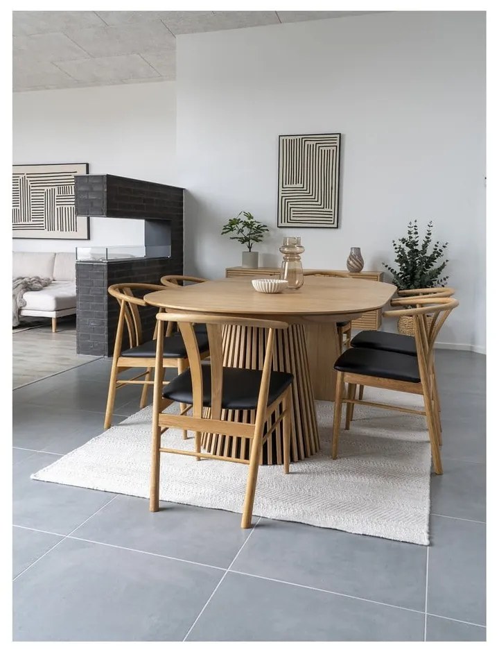 Okrągły rozkładany stół z blatem w dekorze dębu ø 120 cm Osaka – House Nordic
