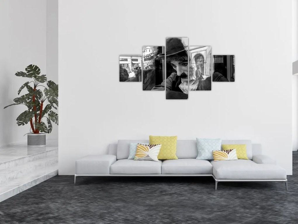 Obraz - Charles Chaplin w Pradze (125x70 cm)