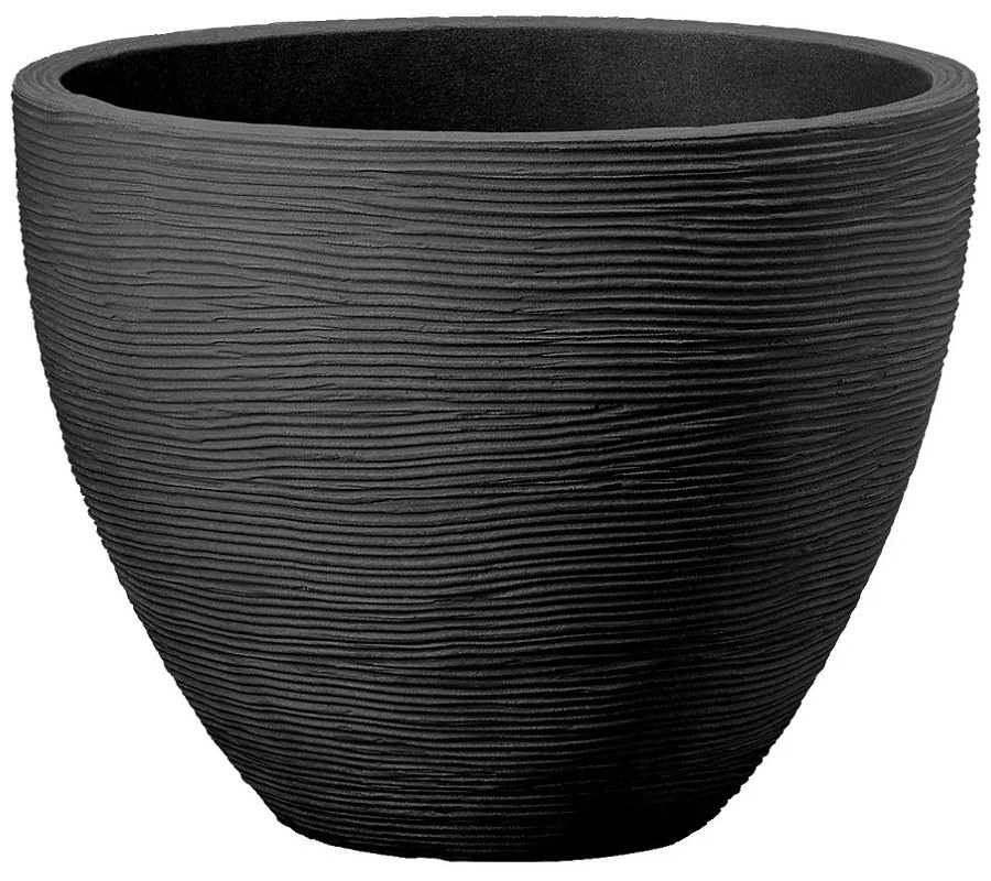 Donica ogrodowa okrągła 40 x 31 cm antracyt PATIO