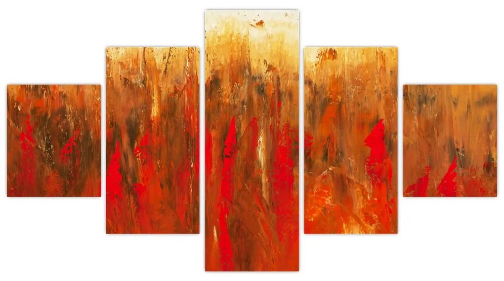 Obraz malowanej abstrakcji (125x70 cm)