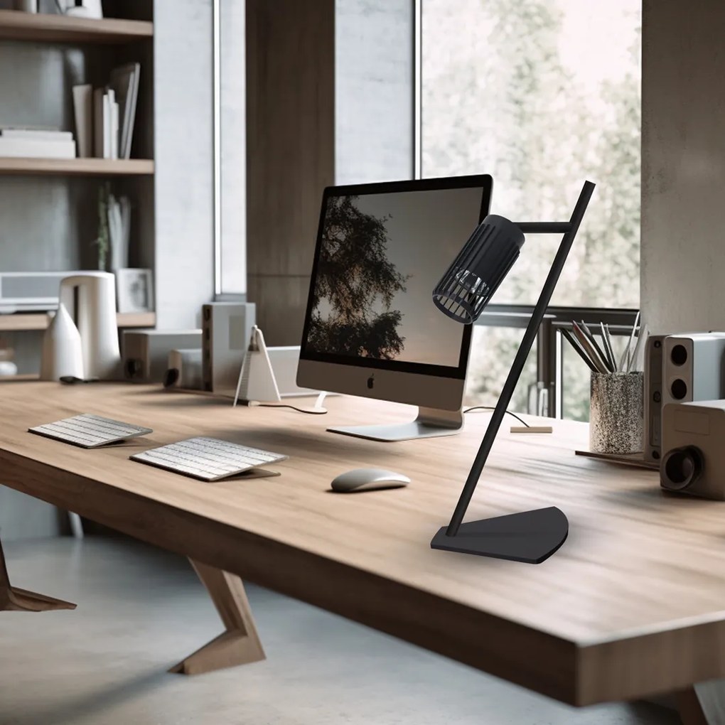 VERTICAL BLACK LAMPKA GABINETOWA 1xGU10, na biurko, na stół, czarna