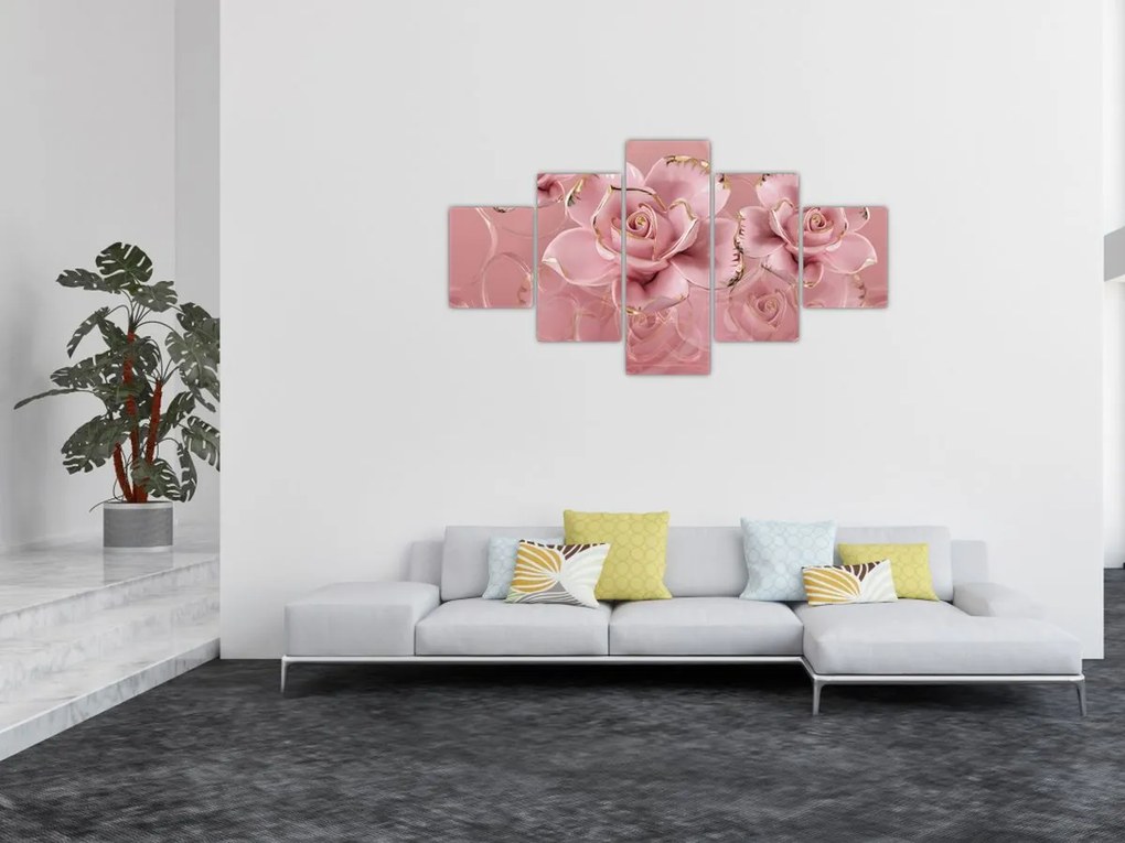 Obraz - Dekoracje kwiatowe (125x70 cm)