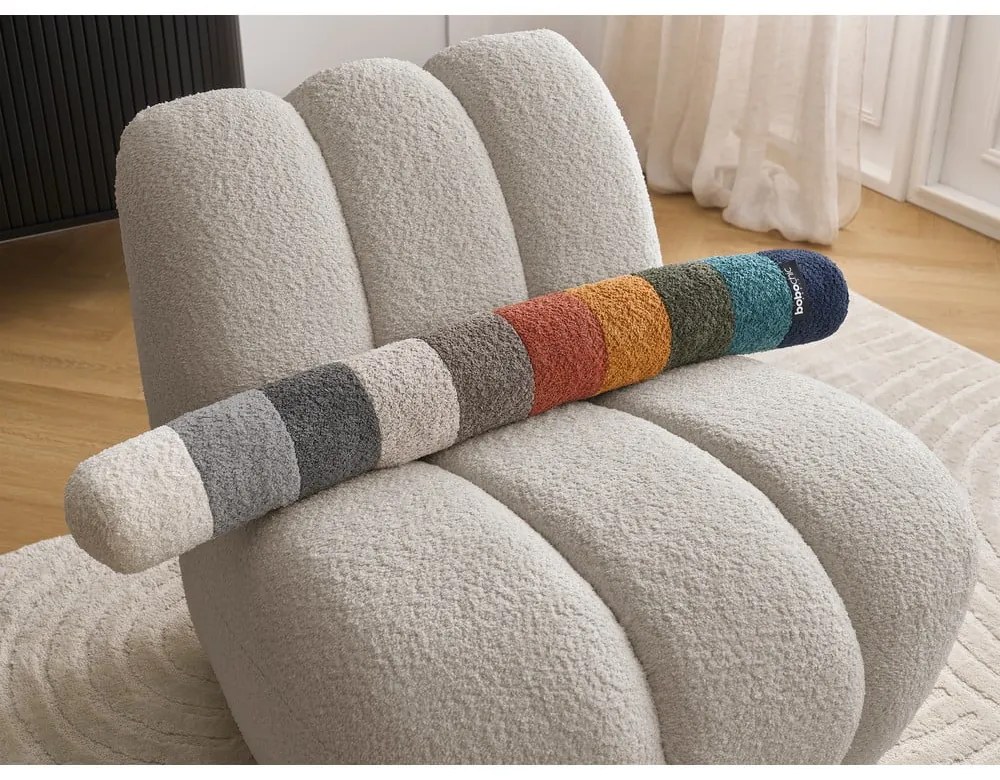 Beżowy fotel z materiału bouclé Janissaire – Bobochic Paris