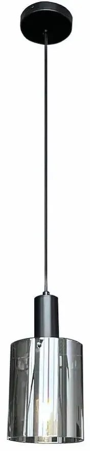 Czarna lampa wisząca ze szklanym kloszem - K612-Arneco