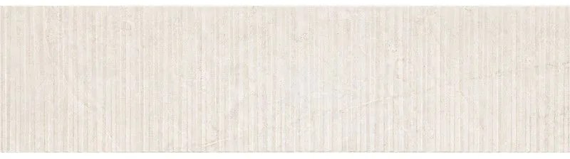 Mexen Flamingo Mayolica Bianco gres szkliwiony rekt. G1, płytka podłogowo-ścienna 120 x 30 cm, carving - TL715-120-030-50