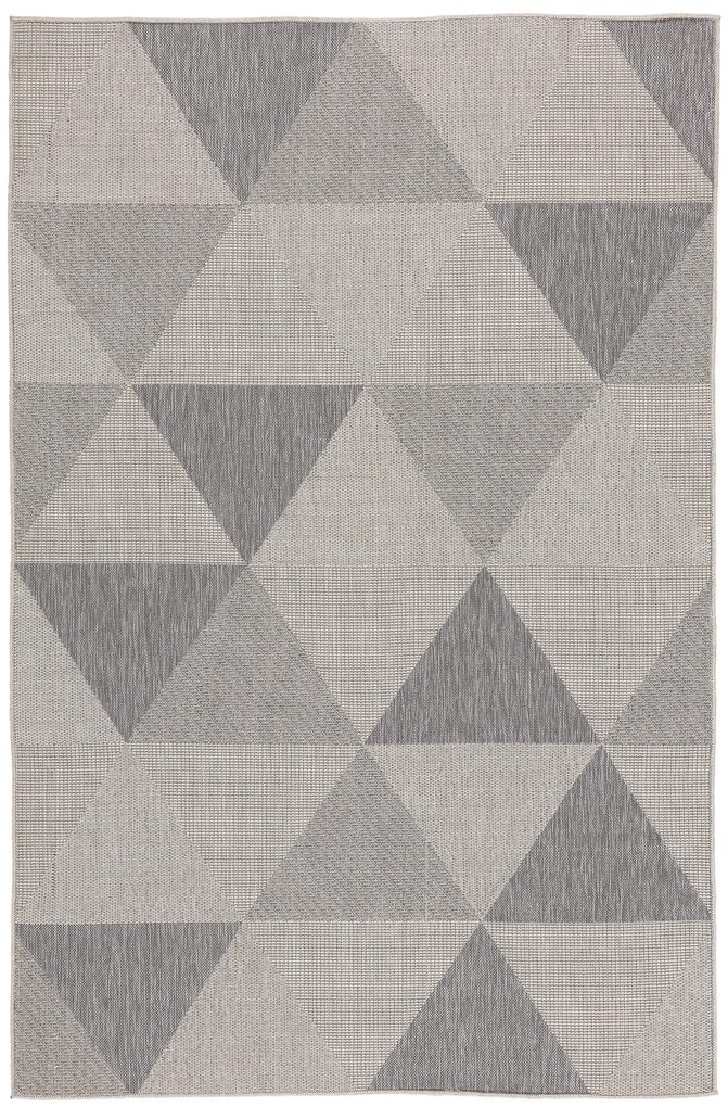 Dywan zewnętrzny Finn Trójkąty jasny szary 200 cm x 280 cm