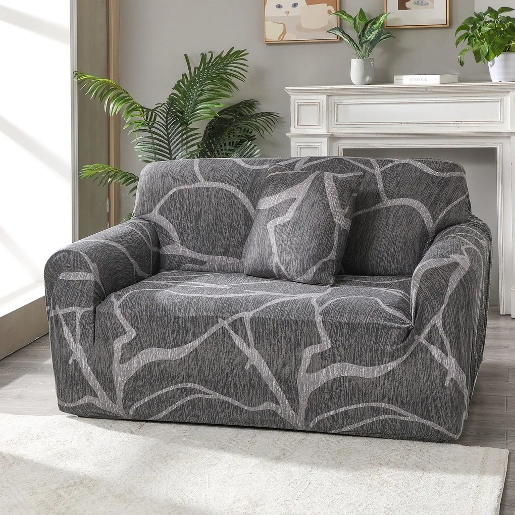 4Home Pokrowiec elastyczny na fotel 2-osobowy Slate, 145 - 185 cm, 145 - 185 cm