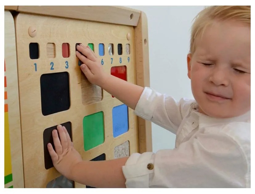 Masterkidz tablica edukacyjna rozpoznawanie materiałów faktur zmysł dotyku