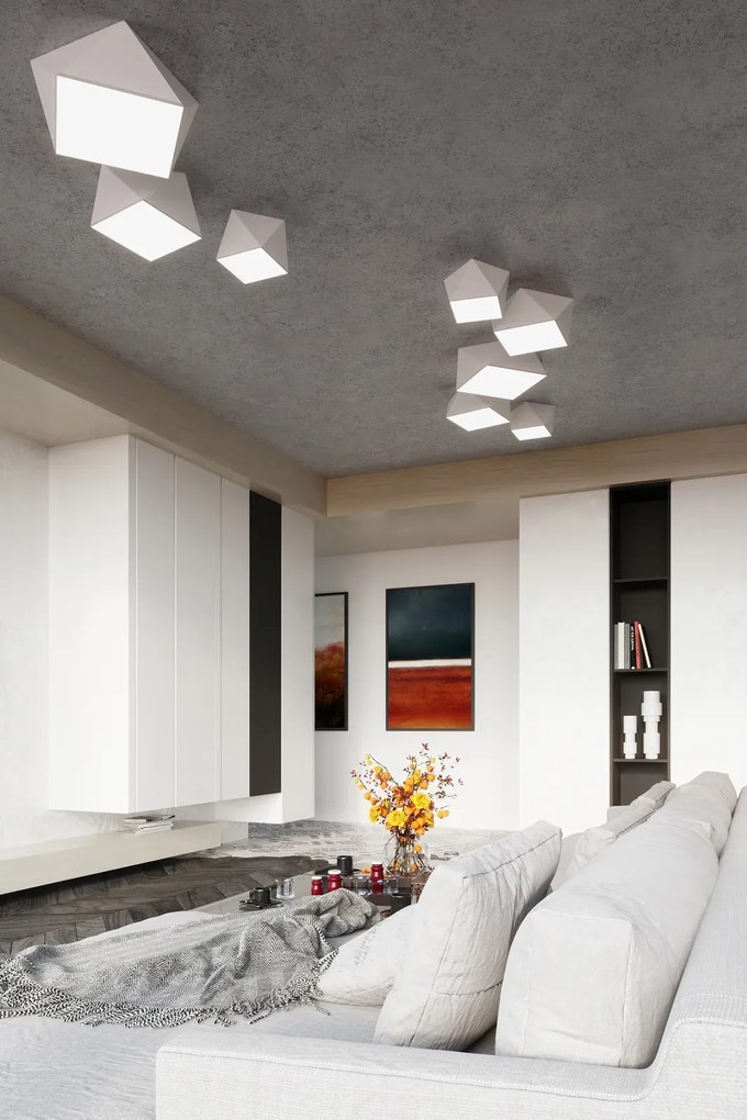 Plafon HEXA 25 biały geometryczny SOLLUX  LIGHTING