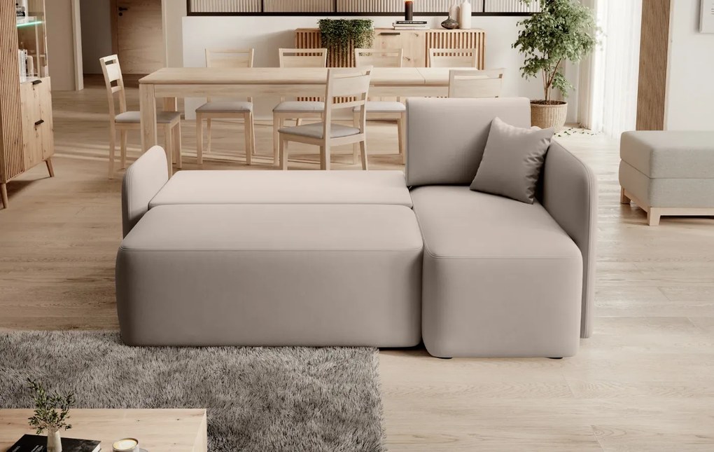 PROMOCJA Beżowy narożnik HADSON - prawy róg II jakość