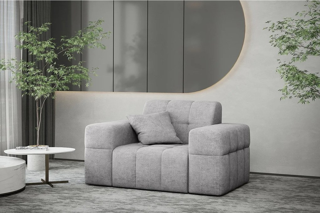 Fotel NIMES, tkanina Perfect Harmony, Szary