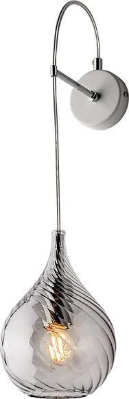 Kinkiet Pluvia Iron z szarym szkłem pyreksowym 1 światło .14 P.21 BL264-AP1-GR