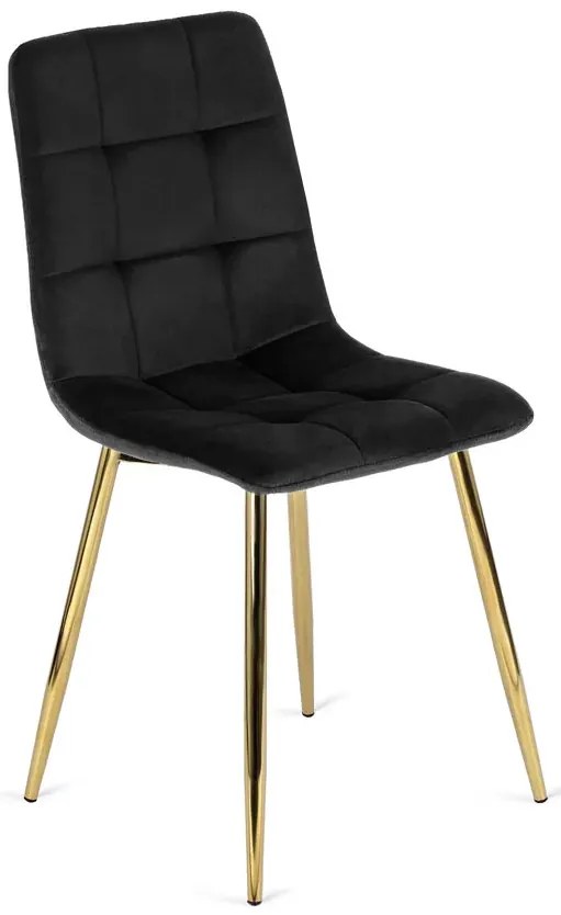 Czarne nowoczesne krzesło welurowe H3-D08