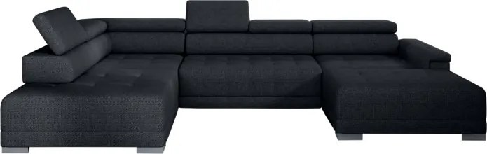 Narożnik CAMPO XL z elektryczną regulacją siedziska Lewostronny w tkaninie MEMPHIS 20 WERSAL