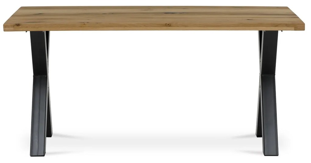 Stół do jadalni z litego drewna 160 x 90 cm, dąb