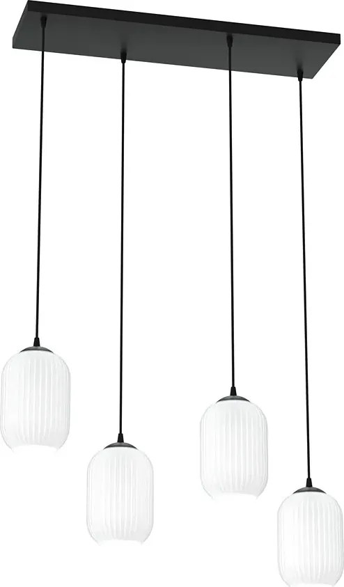 Nowoczesna lampa z czterema szklanymi kloszami - 3X D164 F3-A39