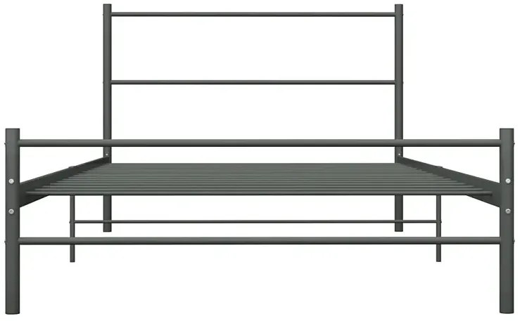 Szare metalowe łózko w stylu industrialnym 90x200 cm - Rafael