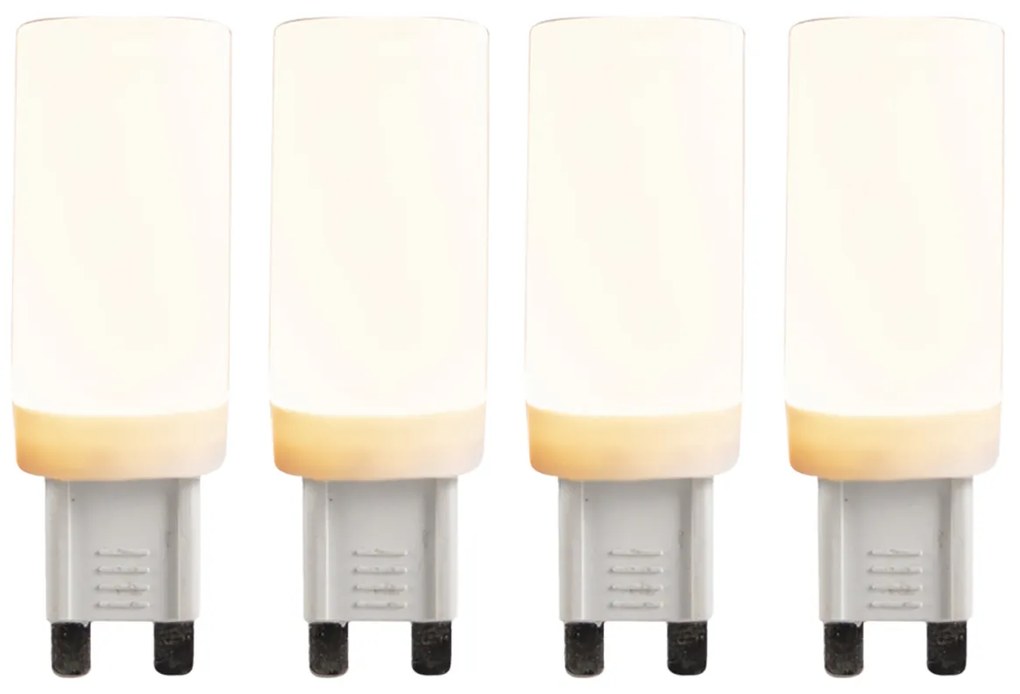 Zestaw 4 żarówek LED G9 z 3-stopniową regulacją jasności 4,5W 500lm 2700K