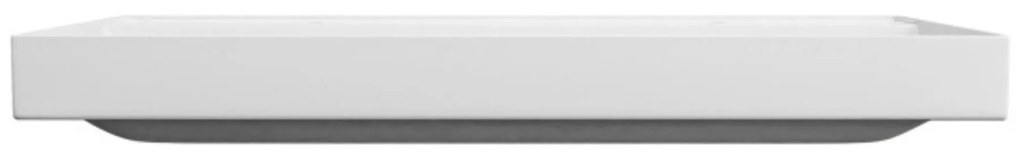 Umywalka z konglomeratu blatowa prostokątna biała NAVI | Różne rozmiary | Z otworem na baterię lub bez : Otwór na baterię - Bez otworów, Rozmiar - 100 x 45 cm