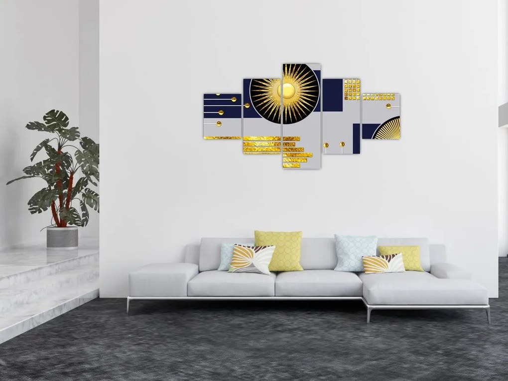 Obraz - Złote koła (125x70 cm)