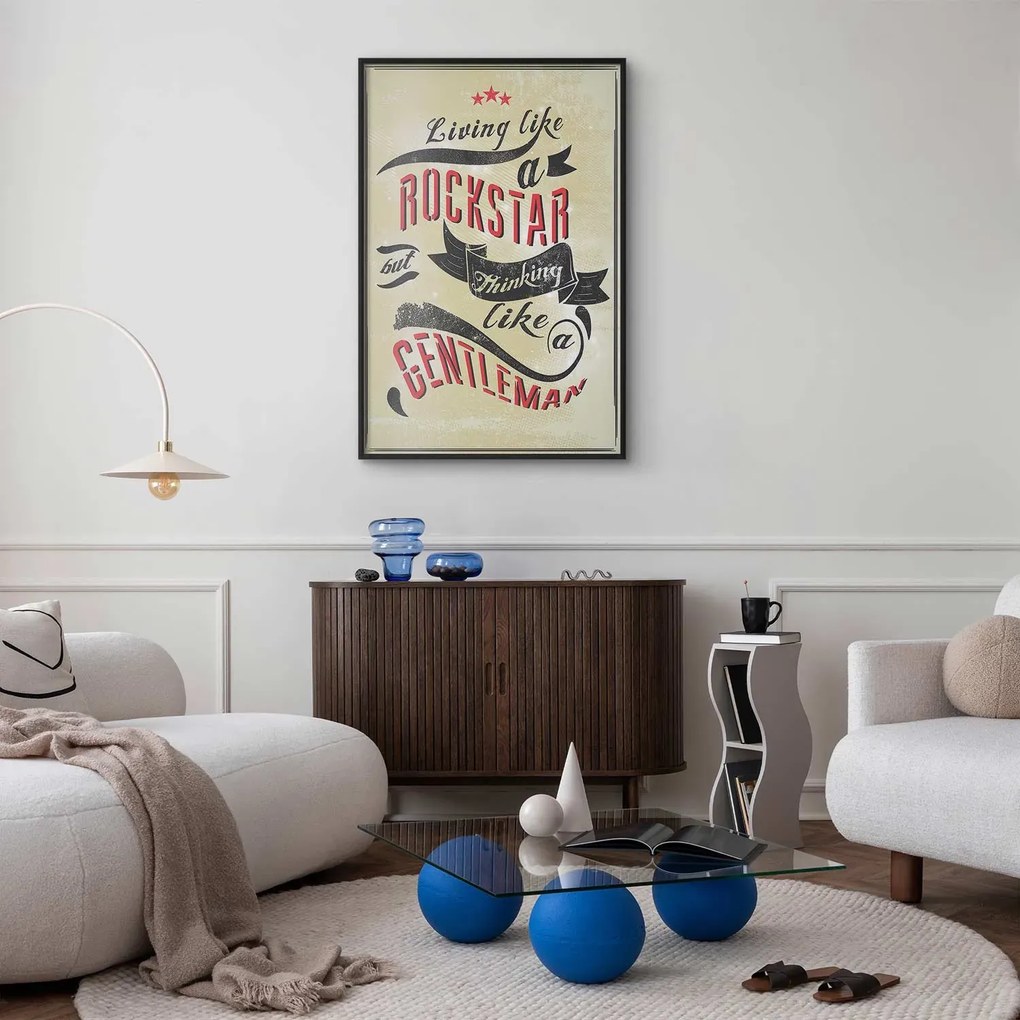 Plakat Rockstar 40x60 cm z ramą czarną bez marginesu ARTGEIST B