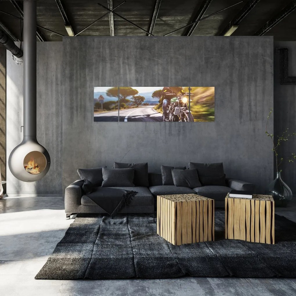 Obraz - Motocyklista (170x50 cm)
