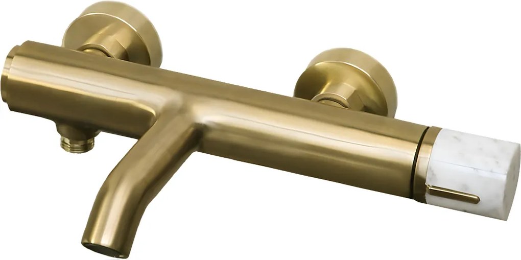 Manopola mieszacz wannowo-prysznicowy mechaniczny marmur szczotkowany miedzią - Essebagno