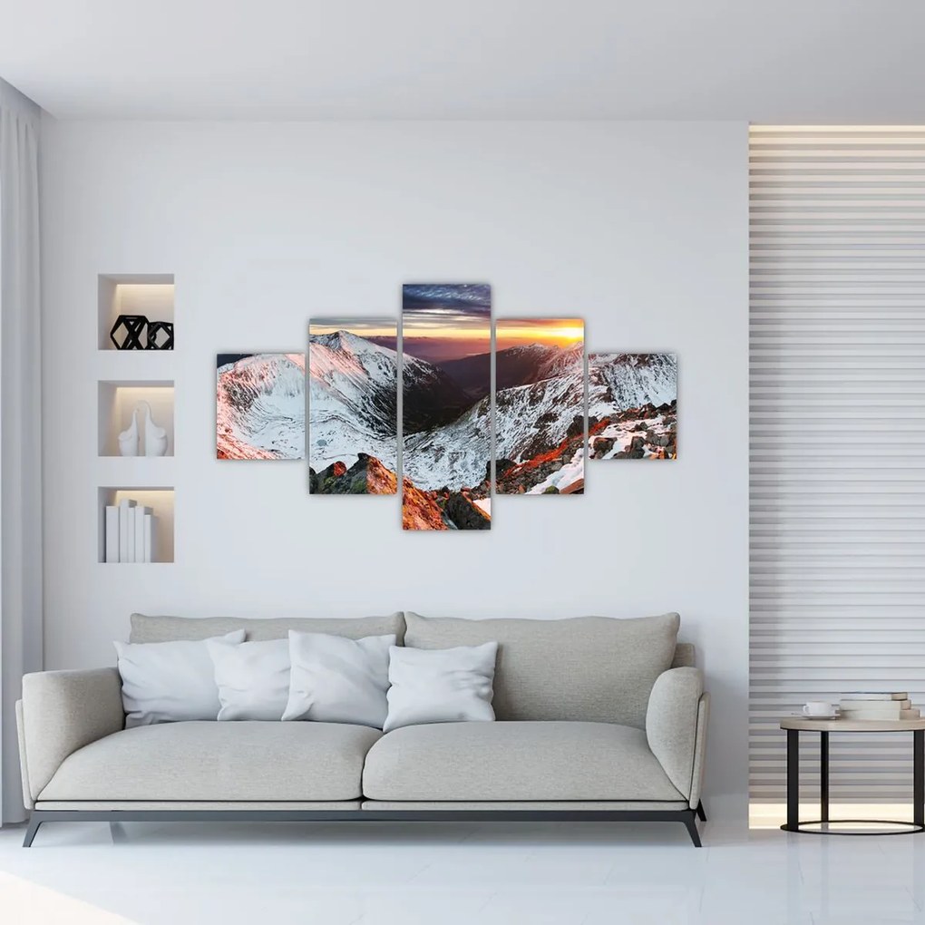 Obraz - Zimowa panorama górska (125x70 cm)