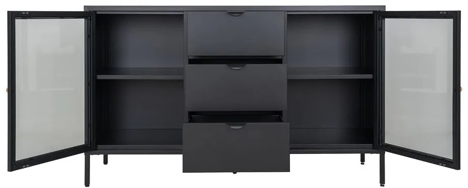 Czarna metalowa komoda 140x85 cm Dalby – House Nordic