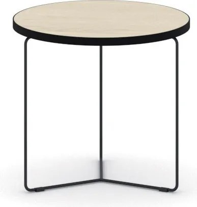 Okrągły stół konferencyjny TENDER, wysokość 48 cm, średnica 50 cm, dąb naturalny