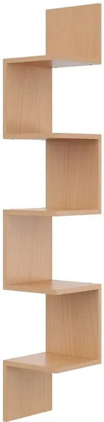 Skandynawska narożna półka w kolorze buk - Flora 4X