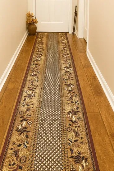 Brązowy elegancki chodnik na metry W8-P41