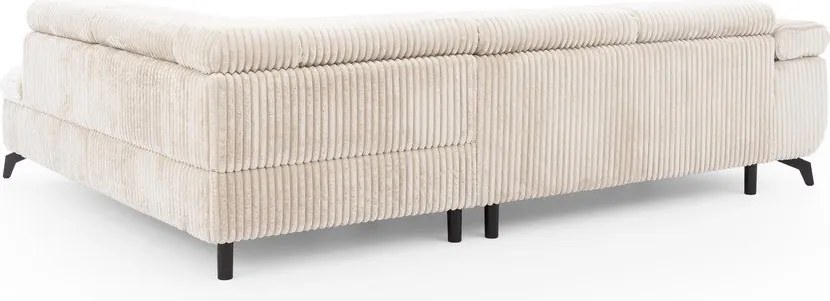 Kremowy sztruksowy narożnik (prawostronny/w kształcie litery L) Marbeya – Ropez