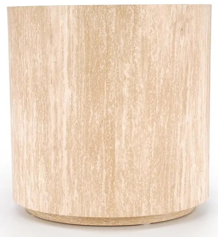 Nowoczesna okrągła ława kawowa trawertyn M3-Z72