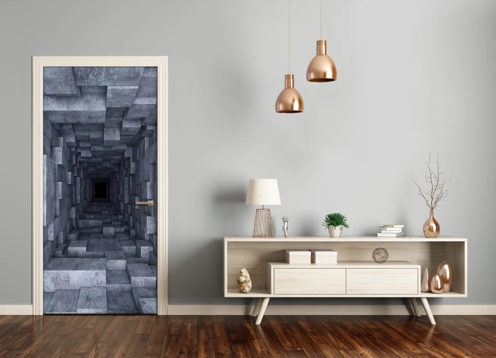 Naklejka samoprzylepna na drzwi Tunel