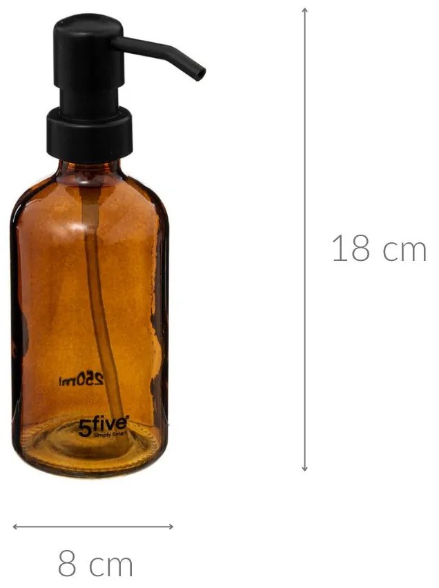 Dozownik na mydło w płynie, szkło, 250 ml