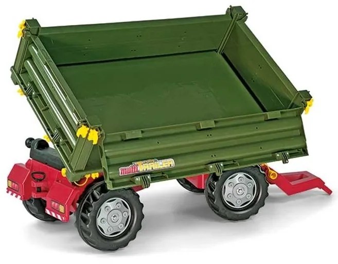 Rolly toys rollytrailer przyczepa rolly multi dwuosiowa zielona