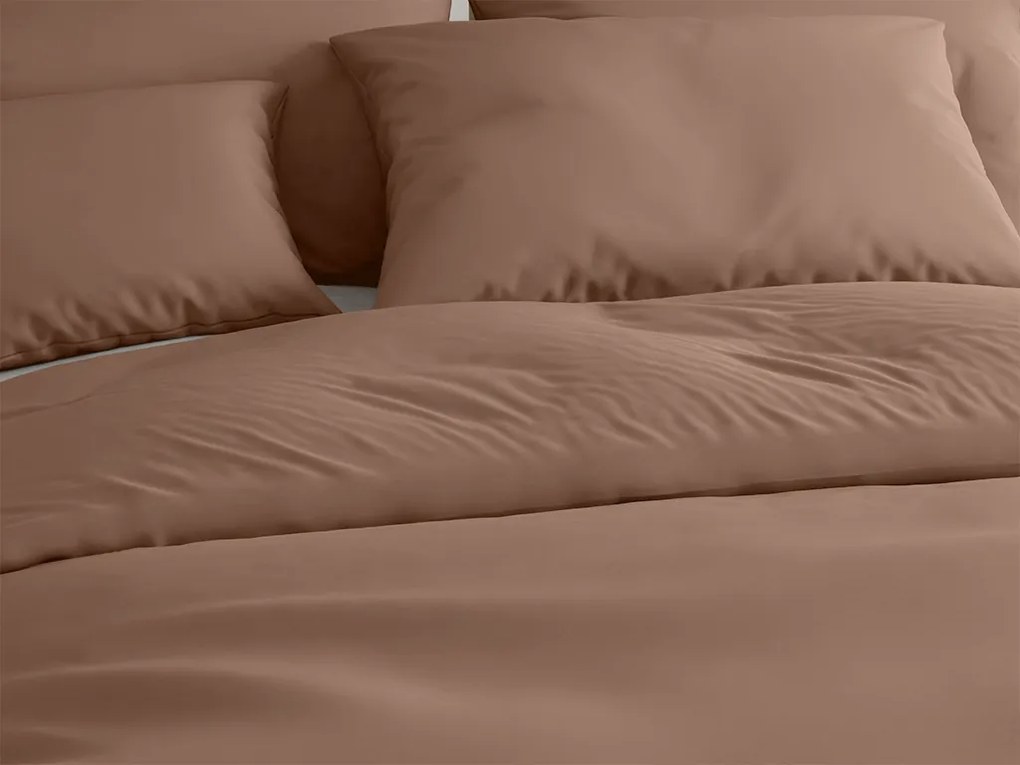 PrzytulneMieszkanie.pl PrzytulneMieszkanie.pl Bawełniana pościel LUX brązowa kieszeń hotelowa Rozmiar pościeli: 70 x 90 cm | 140 x 200 cm