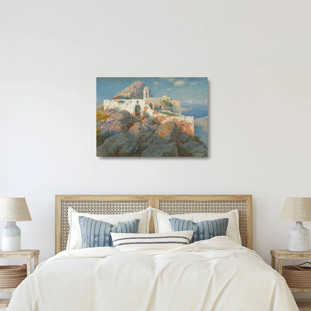 Obraz na szkle - William Stanley Haseltine, Santa Maria a Cetrella, Anacapri, reprodukcje (70x50 cm)