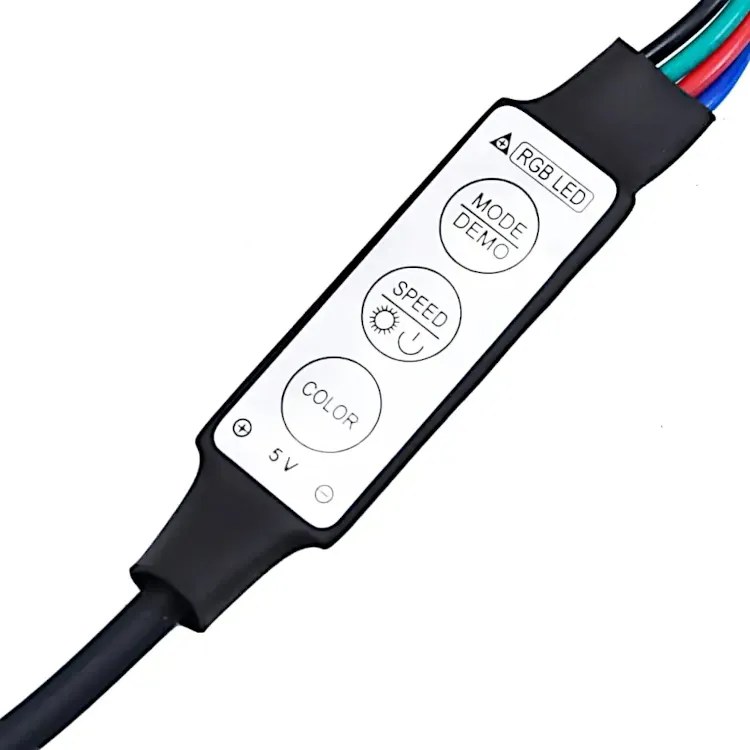 Czarny stolik kawowy z diodami LED - Forset