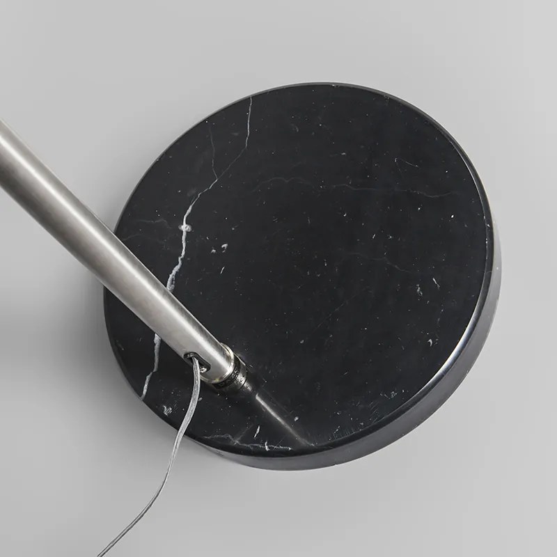 Luk Lampa łukowa ze stali z abażurem z tkaniny czarna 50 cm - XXL Nowoczesny Oswietlenie wewnetrzne