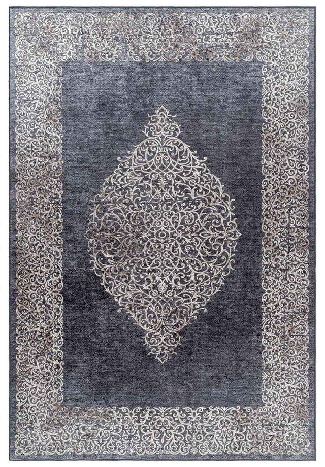 Antracytowy dywan odpowiedni do prania 80x150 cm Fiesta – Ayyildiz Carpets