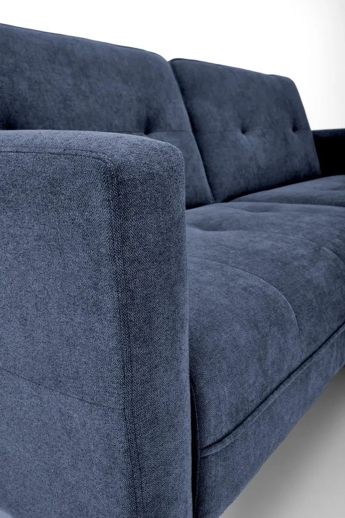 Sofa rozkładana CORNELIUS niebieska HALMAR