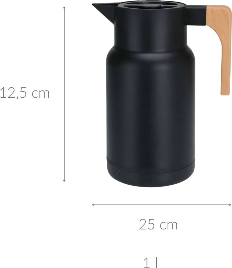 Dzbanek próżniowy WOOD, 1 l