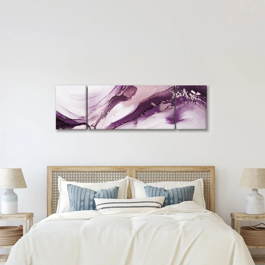 Obraz - Fioletowy płyn artystyczny (170x50 cm)