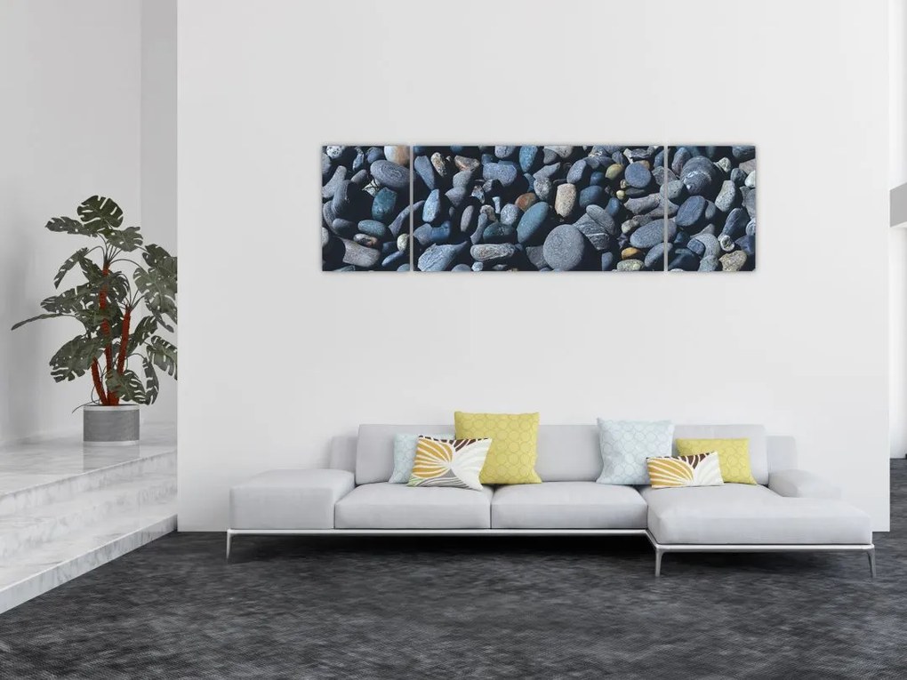 Obraz kamyków z plaży (170x50 cm)