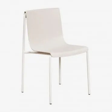 Zestaw 4 Krzeseł Jadalnianych Z Polipropylenu Ismene Biały Kamień - Sklum